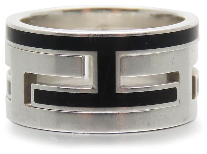 Hermès Hermes Silver925 Ring Move Asche #8.5 Schwarz - Ansicht 2