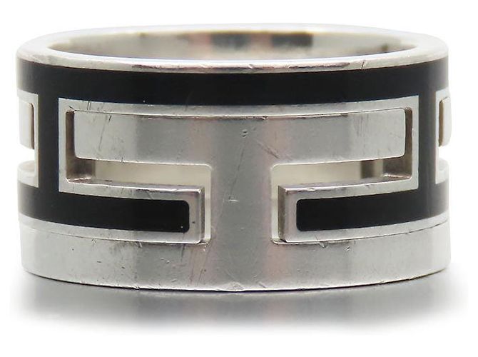 Hermès Hermes Silver925 Ring Move Asche #8.5 Schwarz - Ansicht 4
