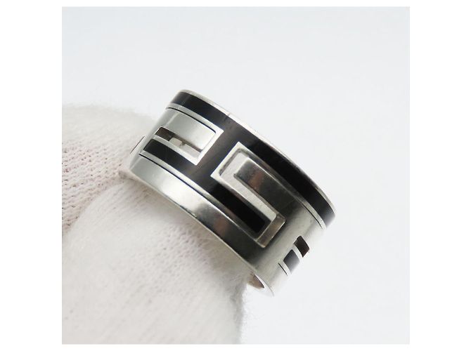 Hermès Hermes Silver925 Ring Move Asche #8.5 Schwarz - Ansicht 6
