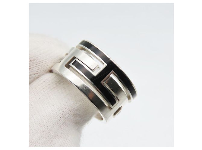 Hermès Hermes Silver925 Ring Move Asche #8.5 Schwarz - Ansicht 7
