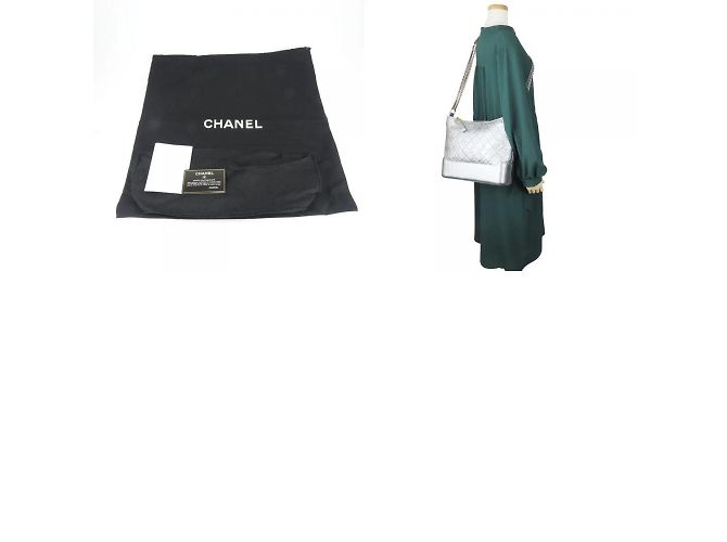 Borsa a Spalla Chanel Gabrielle Argento Metallico - vista 10