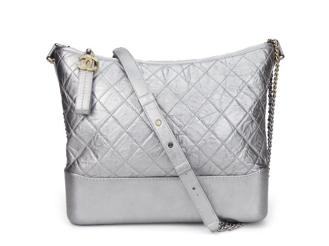 Borsa a Spalla Chanel Gabrielle Argento Metallico - vista 11