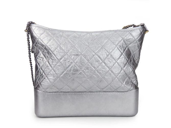 Borsa a Spalla Chanel Gabrielle Argento Metallico - vista 3