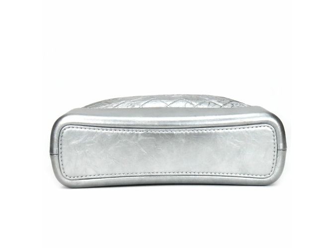 Borsa a Spalla Chanel Gabrielle Argento Metallico - vista 4