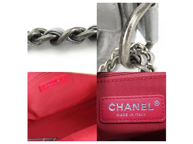Borsa a Spalla Chanel Gabrielle Argento Metallico - vista 8