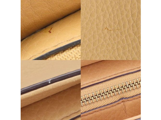 Borsa Gucci Soho in pelle beige - vista 5