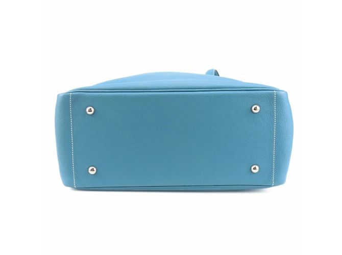 Hermès Borsa Tote Hermes Victoria Cabas 32 Blu - vista 4
