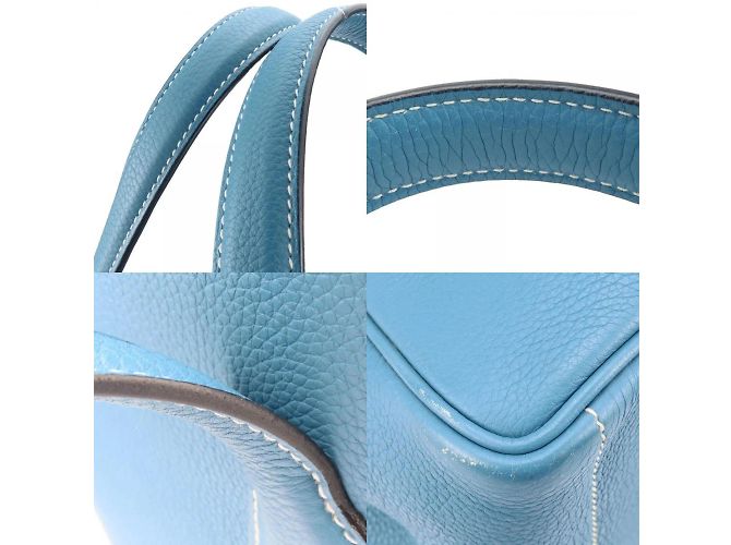 Hermès Borsa Tote Hermes Victoria Cabas 32 Blu - vista 6