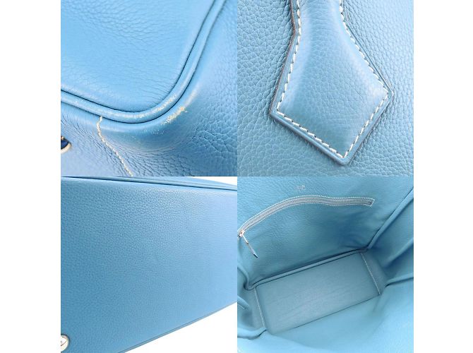 Hermès Borsa Tote Hermes Victoria Cabas 32 Blu - vista 7
