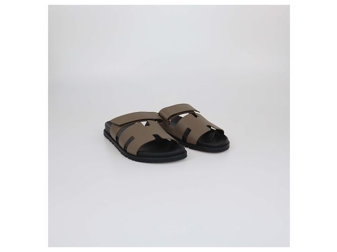 Hermès Sandalias Chypre Epsom Etoupe Hermes - vista 3