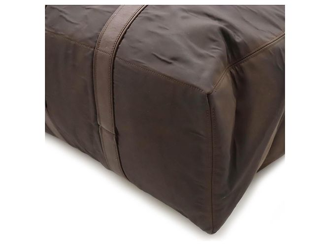 Hermès Hermes Acapulco GM Nylon Leather Boston Bag Brown - view 3