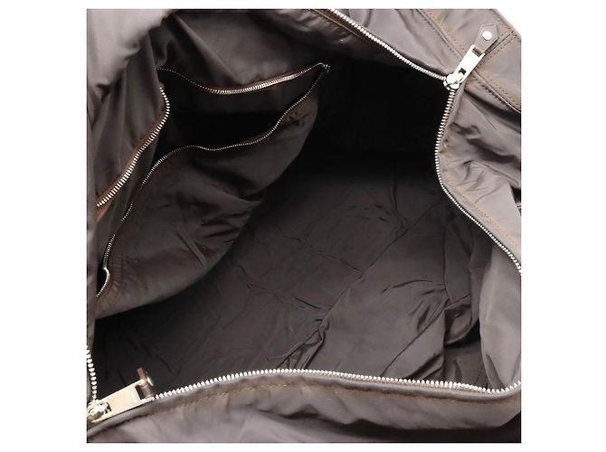 Hermès Hermes Acapulco GM Nylon Leather Boston Bag Brown - view 5