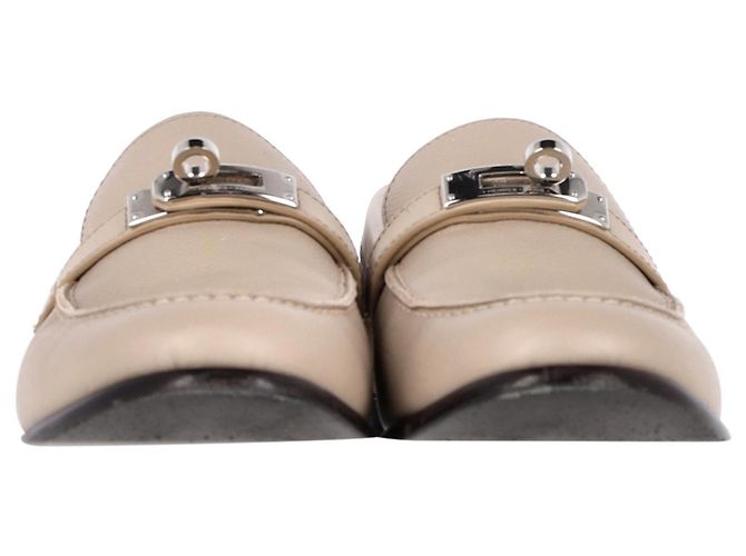 Kelly Mocassini Hermès Destin in pelle di vitello beige - vista 2