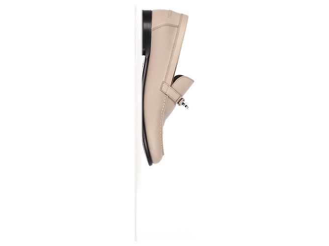 Kelly Mocassini Hermès Destin in pelle di vitello beige - vista 6