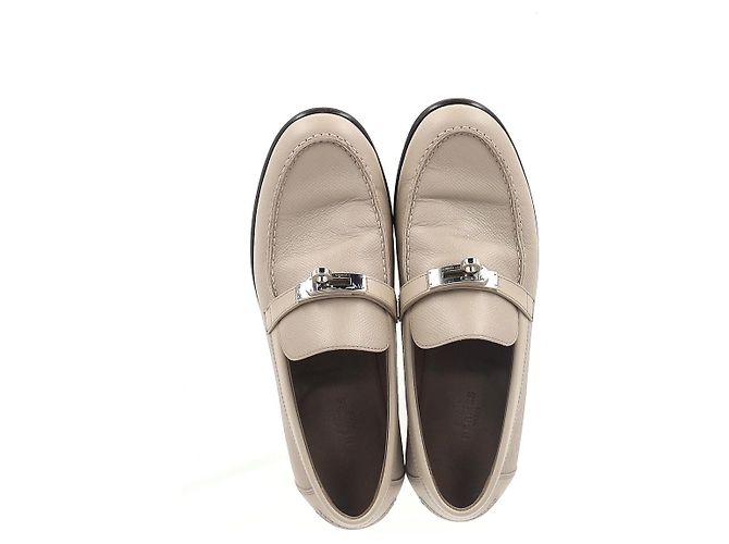 Kelly Mocassini Hermès Destin in pelle di vitello beige - vista 7