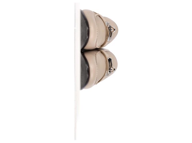 Kelly Mocassini Hermès Destin in pelle di vitello beige - vista 8