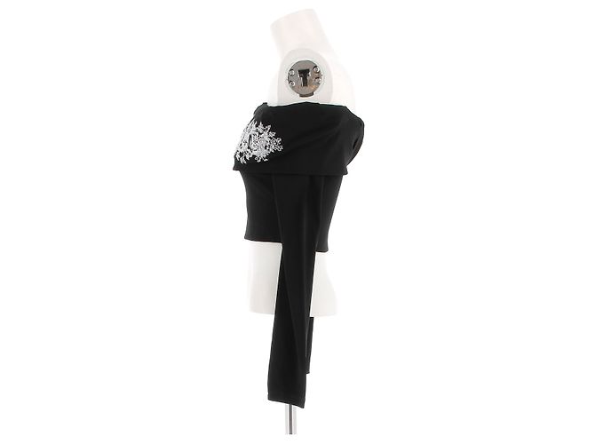 Off White Top Off-White T.FR 42 Viscosa Negro - vista 3
