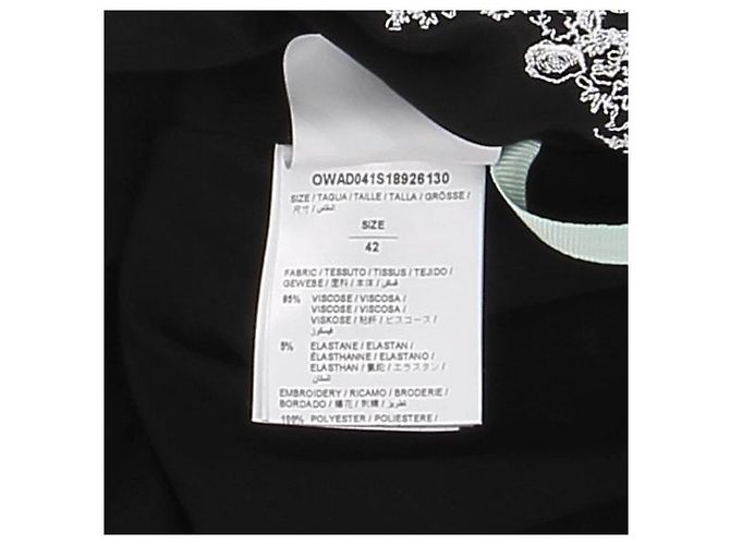 Off White Top Off-White T.FR 42 Viscosa Negro - vista 4