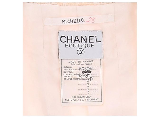 CHANEL Jacken T.FR 36 Tweed Weiß - Ansicht 3