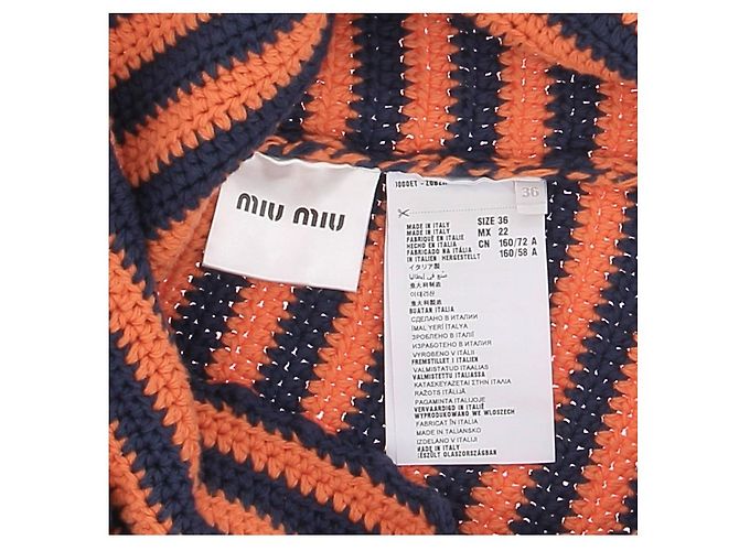 MIU MIU Vestidos T.FR 36 Algodón Naranja - vista 5