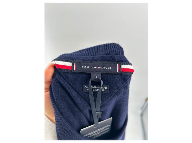 Tommy Hilfiger Strickwaren & Sweatshirts T.International M Baumwolle Marineblau - Ansicht 3