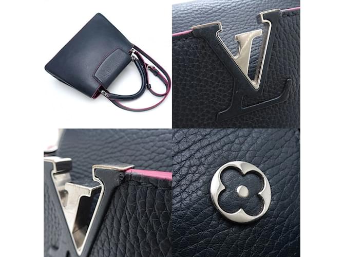Borsa Capucines BB Louis Vuitton Blu Fuschia - vista 2