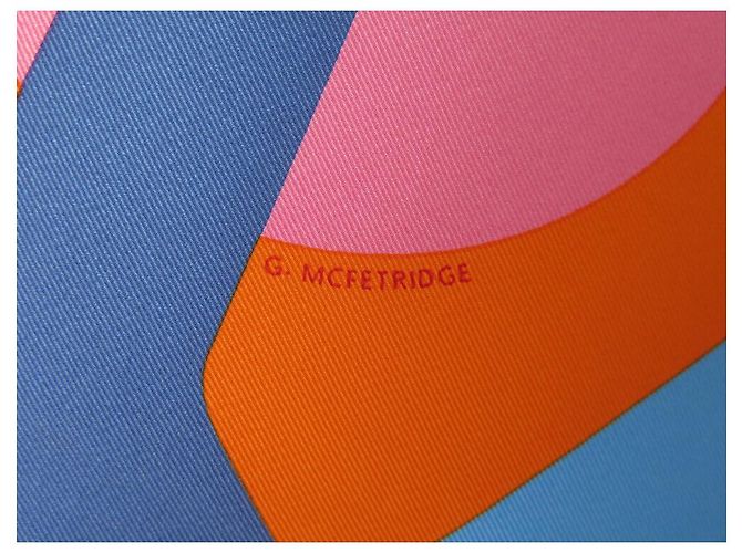 Hermès NUEVO BUFANDA HERMES HOMENAJE A GENE KELLY CUADRADO 70 CM EN SEDA NARANJA - vista 8