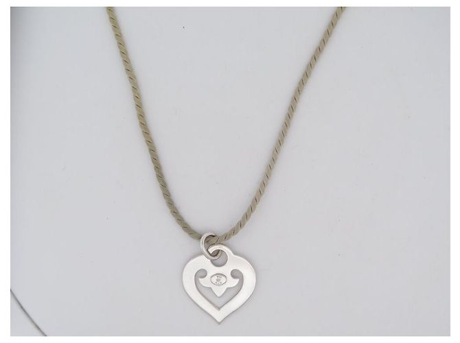 Collana Pendente O.J. Perrin Cuore Leggende MM Oro 18K 7g Corda Cartier - vista 2
