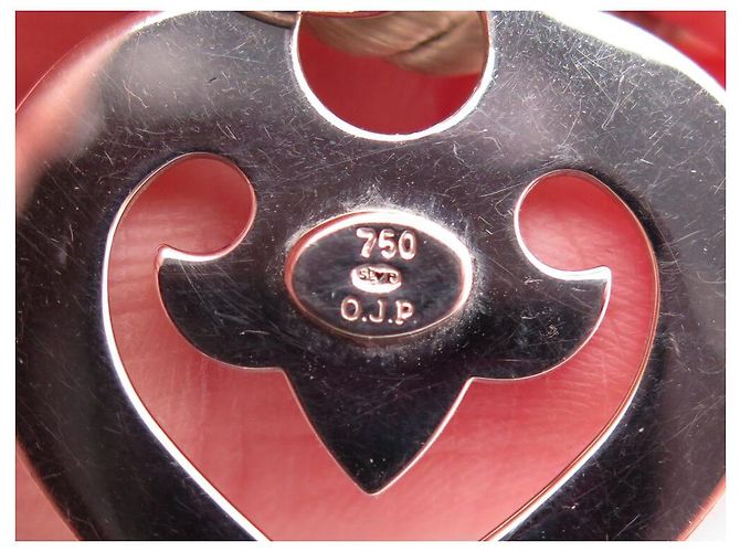 Collana Pendente O.J. Perrin Cuore Leggende MM Oro 18K 7g Corda Cartier - vista 3