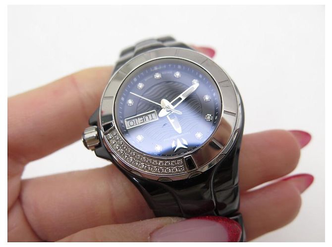 RELOJ TECHNOMARINE CRUISE 110027C QUARTZ 36 MM CERÁMICA DIAMANTES Negro - vista 15
