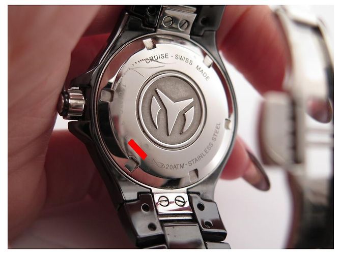 RELOJ TECHNOMARINE CRUISE 110027C QUARTZ 36 MM CERÁMICA DIAMANTES Negro - vista 7