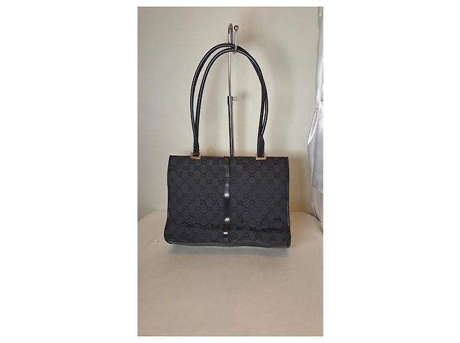 Borsa a mano Gucci Jackie in tessuto nero - vista 3