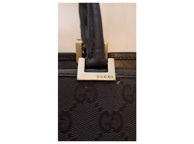Borsa a mano Gucci Jackie in tessuto nero - vista 4