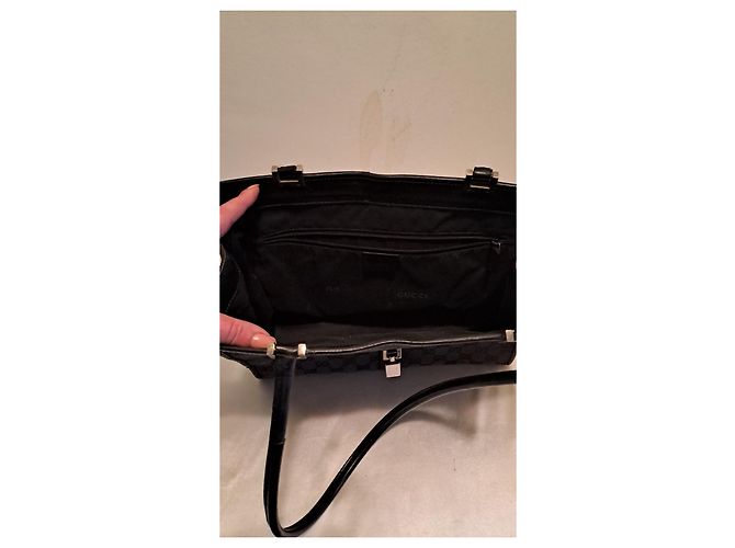 Borsa a mano Gucci Jackie in tessuto nero - vista 7