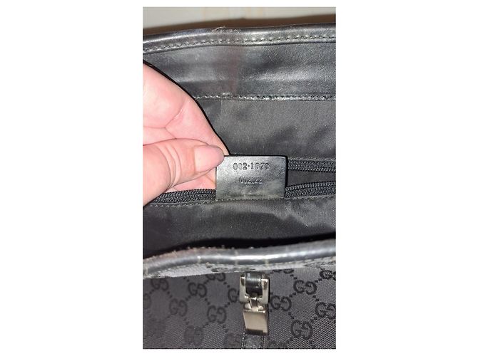 Borsa a mano Gucci Jackie in tessuto nero - vista 9
