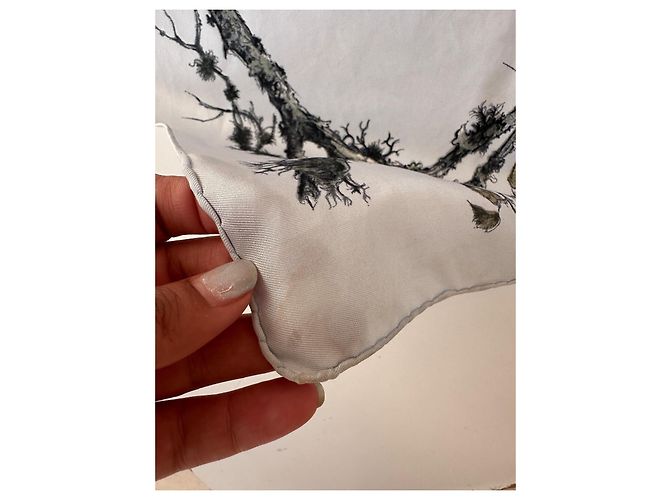 Hermès Seltene Sammlersquare Scarf Die Elstern Xavier De Poret 90 Blau - Ansicht 14