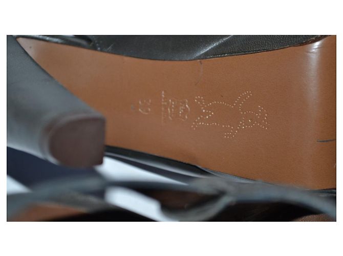 Décolleté Marni in pelle kaki Cachi - vista 7