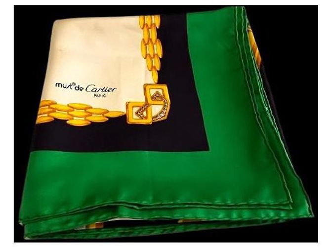 Seidentwill-Tuch, Must von Cartier PARIS Grün - Ansicht 10