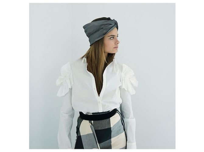 Fascia Turban Eugenia Kim Malia Argento Metallizzato Metallico - vista 5