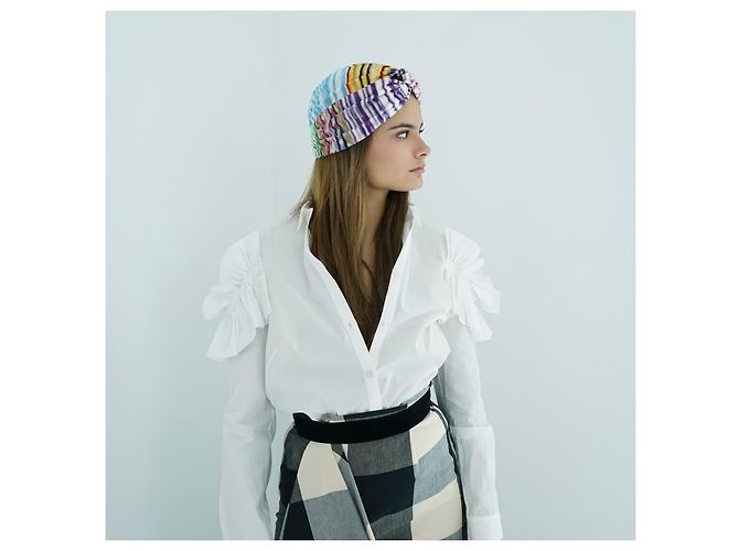 Turbante Missoni in maglia di viscosa multicolore - vista 3