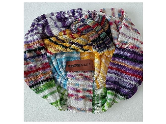 Turbante Missoni in maglia di viscosa multicolore - vista 4