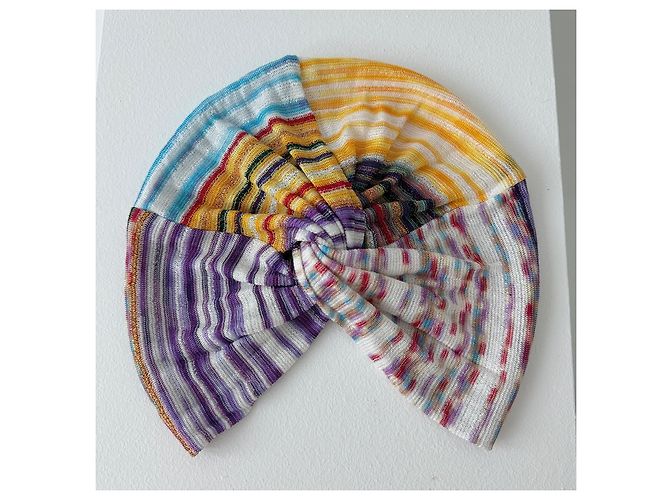 Turbante Missoni in maglia di viscosa multicolore - vista 5
