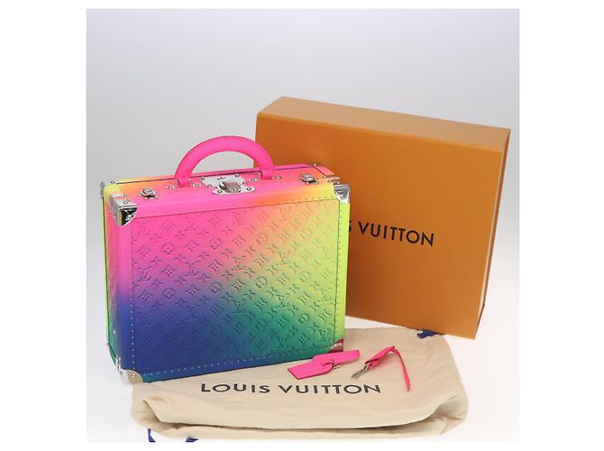 LOUIS VUITTON Taurillon Illusion Cotoville 40 Trunk Multicolor LV Auth yk15763S Multicolore - vista 12