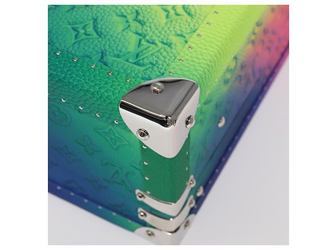 LOUIS VUITTON Taurillon Illusion Cotoville 40 Trunk Multicolor LV Auth yk15763S Multicolore - vista 16