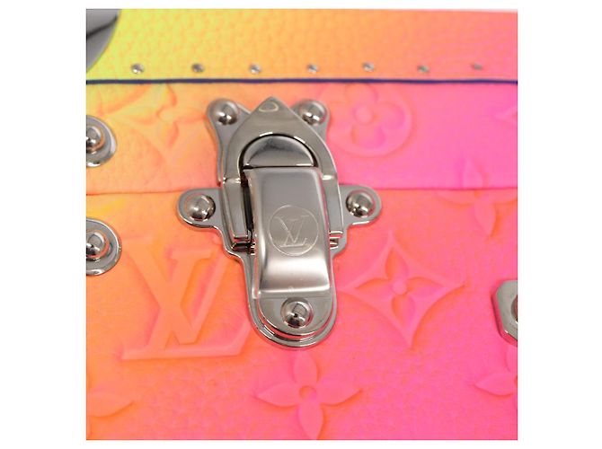 LOUIS VUITTON Taurillon Illusion Cotoville 40 Trunk Multicolor LV Auth yk15763S Multicolore - vista 20