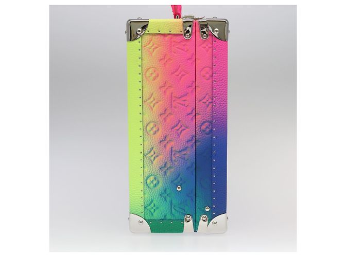LOUIS VUITTON Taurillon Illusion Cotoville 40 Trunk Multicolor LV Auth yk15763S Multicolore - vista 4