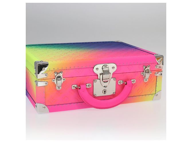 LOUIS VUITTON Taurillon Illusion Cotoville 40 Trunk Multicolor LV Auth yk15763S Multicolore - vista 6