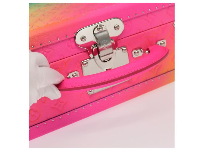 LOUIS VUITTON Taurillon Illusion Cotoville 40 Trunk Multicolor LV Auth yk15763S Multicolore - vista 7