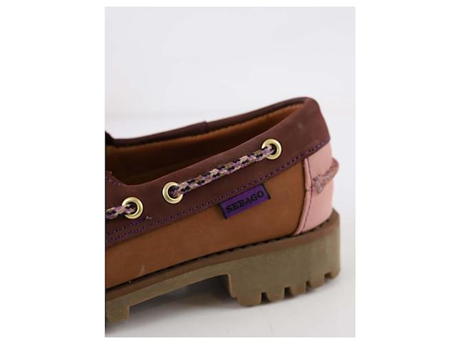 Sebago Scarpe in pelle con lacci Rosa - vista 4
