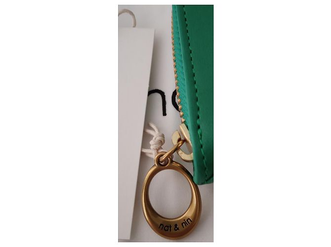 Nine Nat & Nin Green Leather Wallet Dustbag - view 2